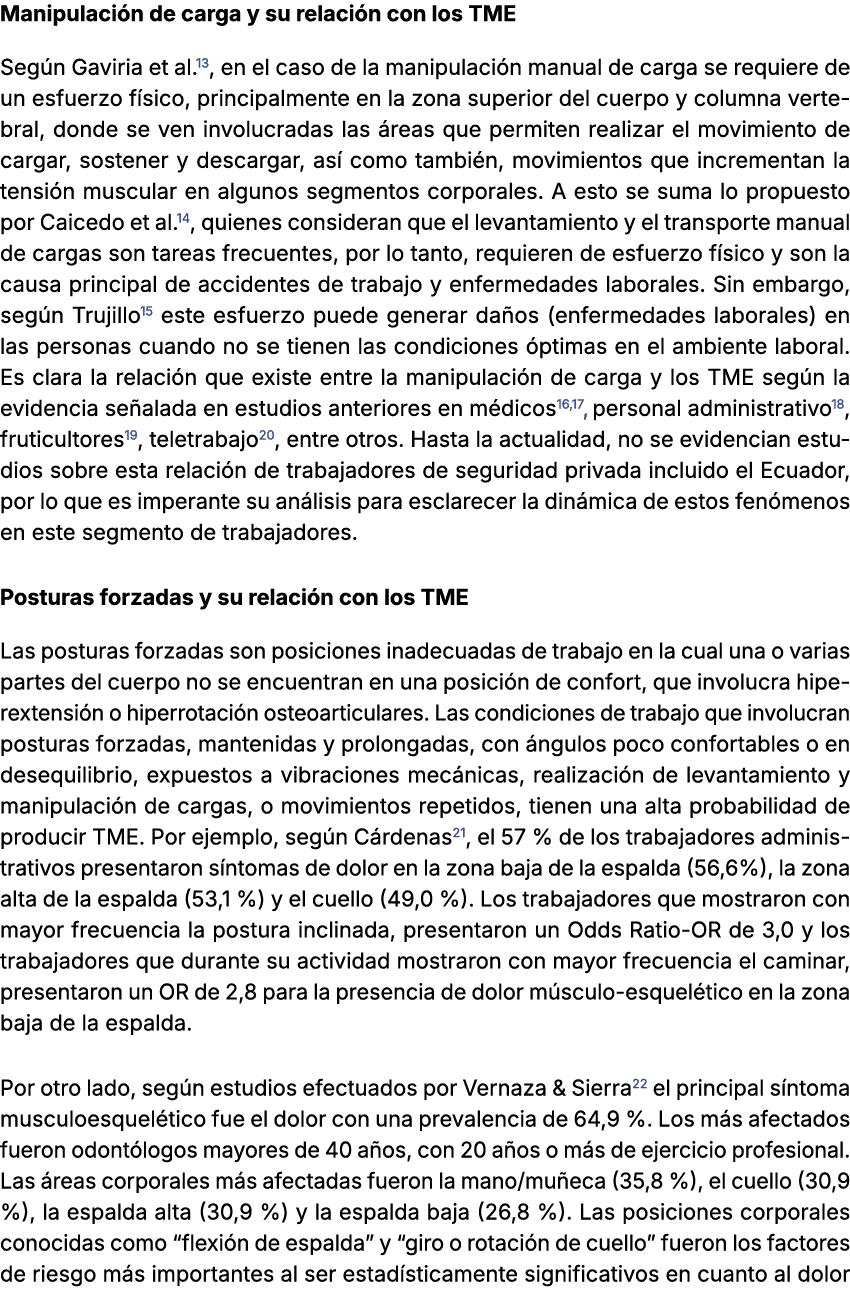 Manipulaci n de carga y su relaci n con los TME Seg n Gaviria et al.13, en el caso de la manipulaci n manual de carga...