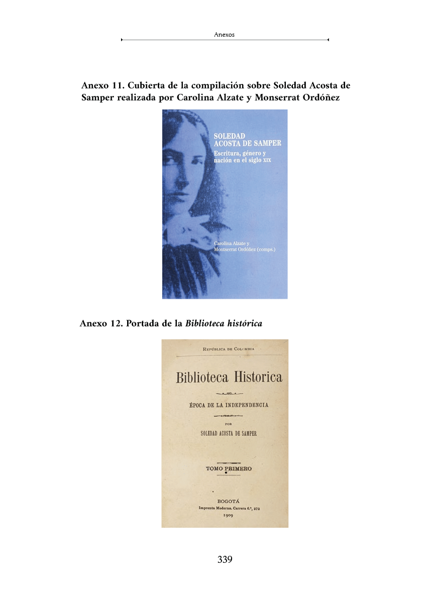 Portada de un libro con una fotograf a en tonos azules de una persona y otra portada antigua de un libro titulado Biblioteca Hist rica. Descripci n generada con IA