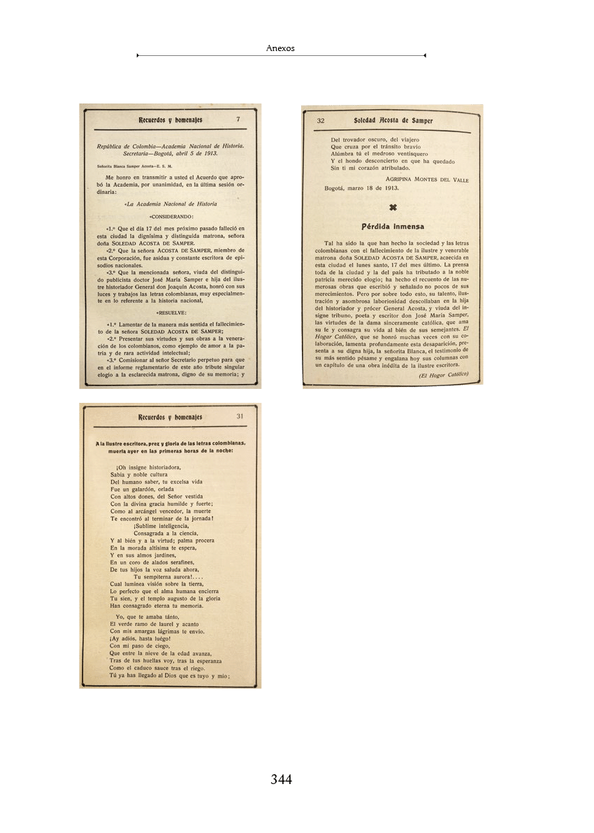 Tres p ginas escaneadas de un libro antiguo con texto en espa ol que incluyen t tulos, p rrafos y una secci n de poes a o versos. Descripci n generada con IA